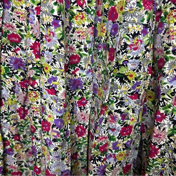 Liz Claiborne Vintage Floral Pleated Midi Skirt Multicolor Size 10 - Picture 6 of 8